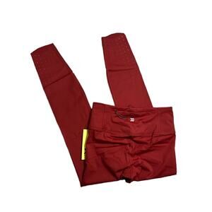 All In Motion Womens Leggings Size Small Sculpted High Rise Raw Hem Poppy  NWT